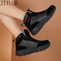 ladies casual shoes lace up fashion sneakers platform snow boots winter women boots warm plush womens shoes
