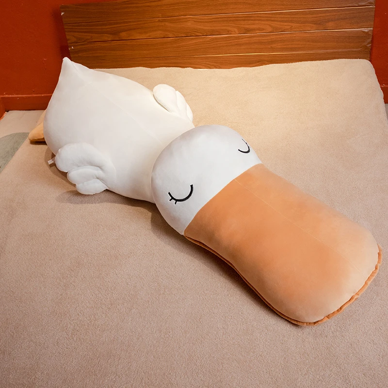 

Kawaii большая утка плюшевая игрушка мягкая кукла мультфильм Сонная Утка подушка в виде животного детская девочка прекрасный подарок на день рождения