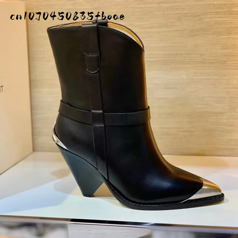 

Woman Suede Pointy Toe Wedges Heel Ankle Boots Simple Comfortable Boots Winter Hot Sale Luxury Design Ladies Boots