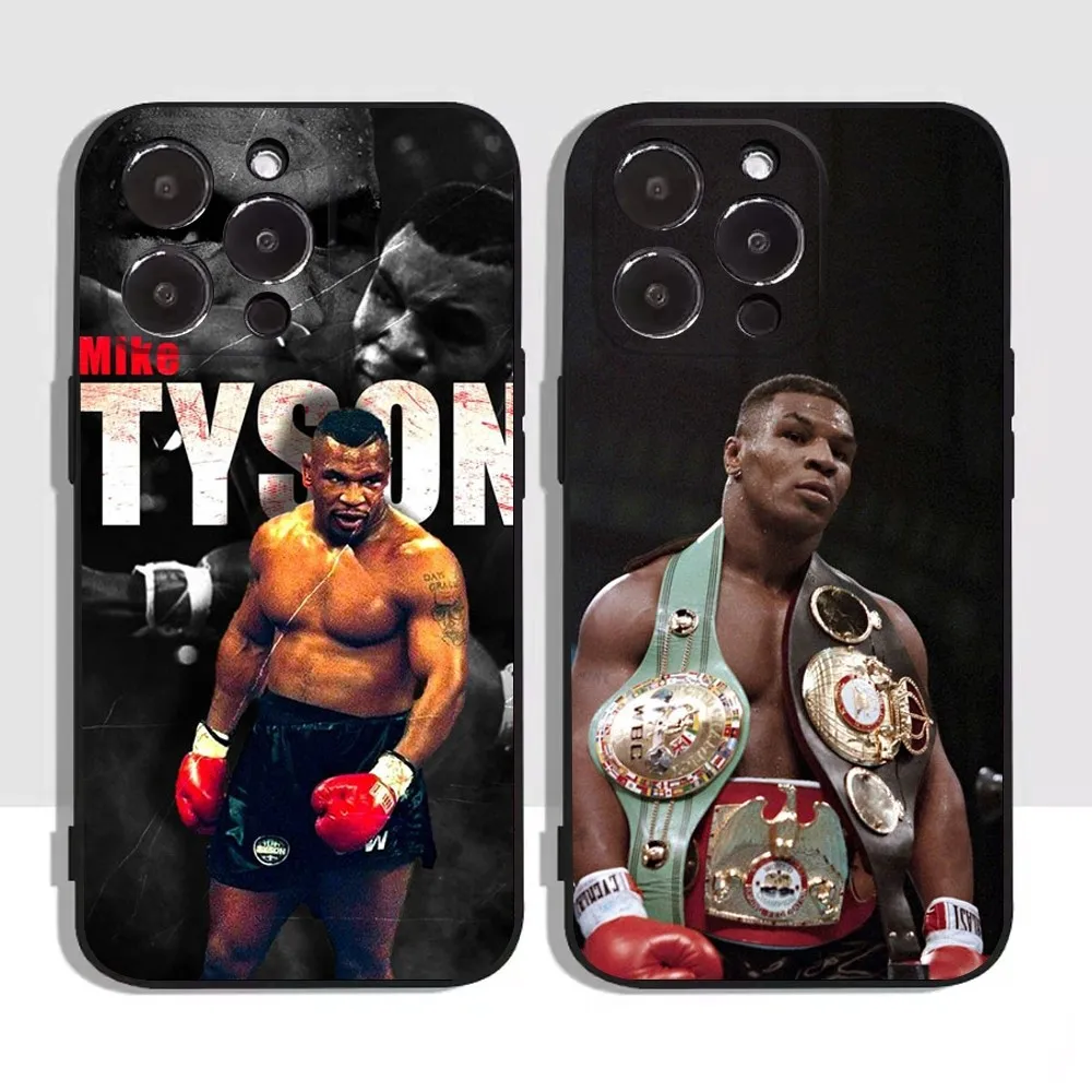 Чехол для телефона Mike Tyson Boxer Man Apple iPhone 15 14 13 12 11 XS XR X 8 7 Pro Max Plus mini силиконовый черный