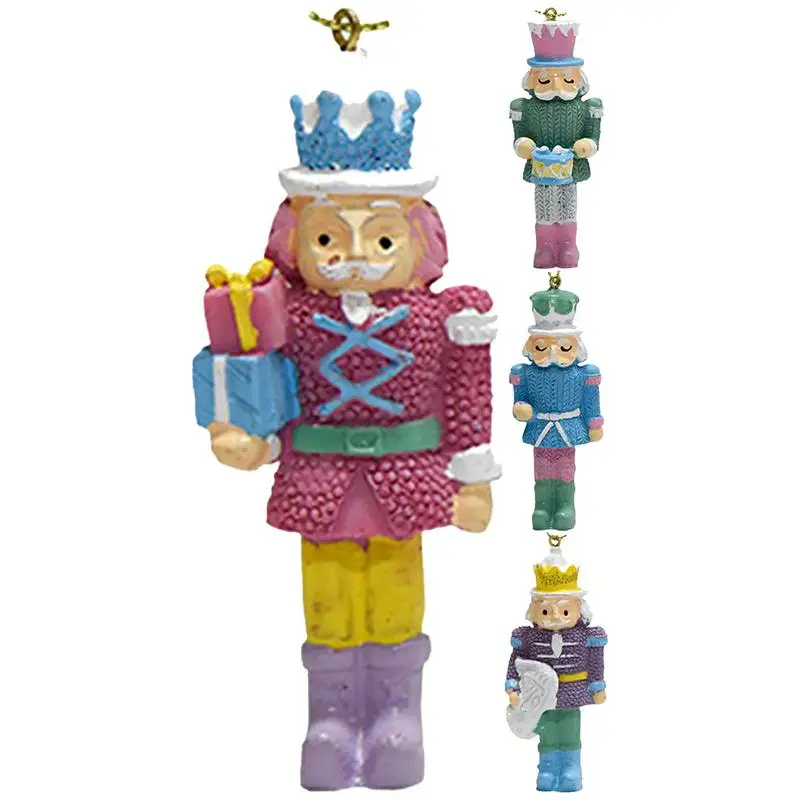 Набор деревянных украшений для рождественской елки портативный 4-х предметный