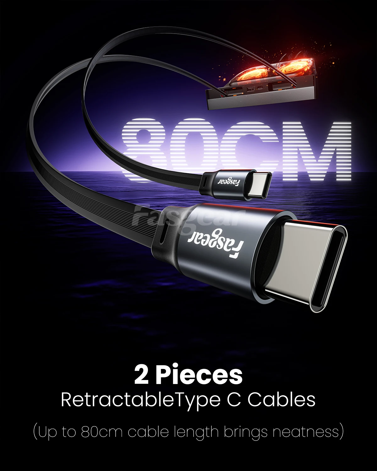 Док-станция Fasgear с 4-портовым USB-концентратором для Tesla Model 3/Y 2021-2023 Y 2024 2 выдвижными