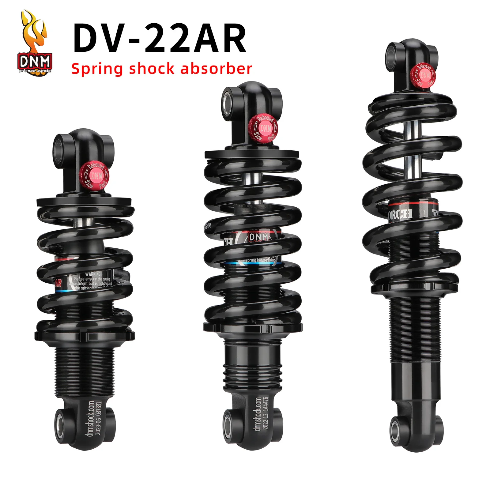 

DNM DV-22AR Mountain Bike Spring Shock Absorber 125mm/150mm/165mm/190mm/200mm 550lbs/750lbs MTB Bicycle Rear Shock Absorber