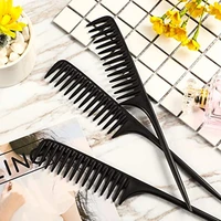 3 piece wide tooth tail combs thickening plastic portable solid electrostatic prevention teasing comb for trim your hair