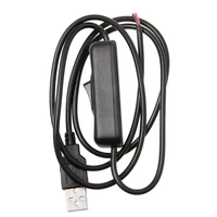 5v usb 2 0 male jack 2pin 2 wire power charge cable cord diy 1m wire with switch