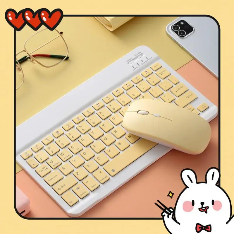 

Portable Wireless Bluetooth Compatible Keyboard Mouse Combination Compatible With All IOS/Android/Microsoft Smartphones/tablets