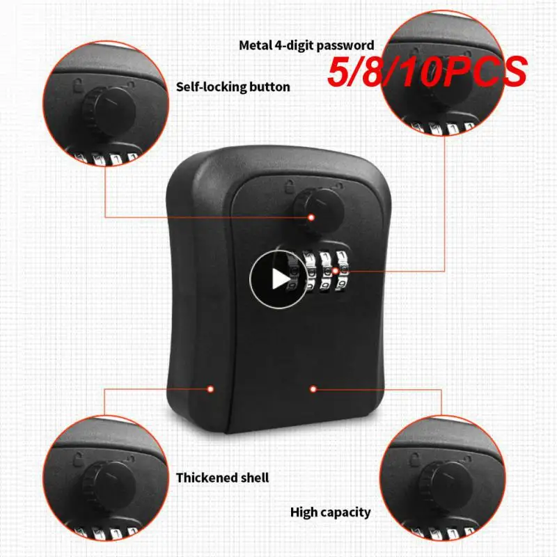 

5/8/10PCS Safe Storage Box Safe Box Keychain Money Box Safe Deposit Box Security Protection