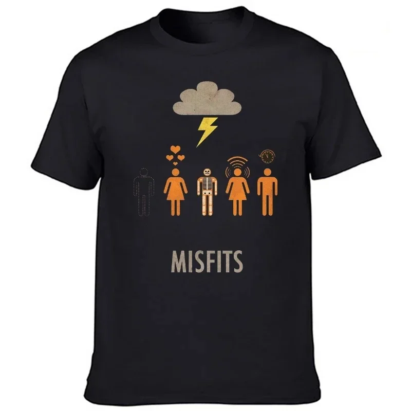 Misfits American Psychobunk Rock Group Danzig Sa Mhain Футбольная рубашка Повседневная хлопковая