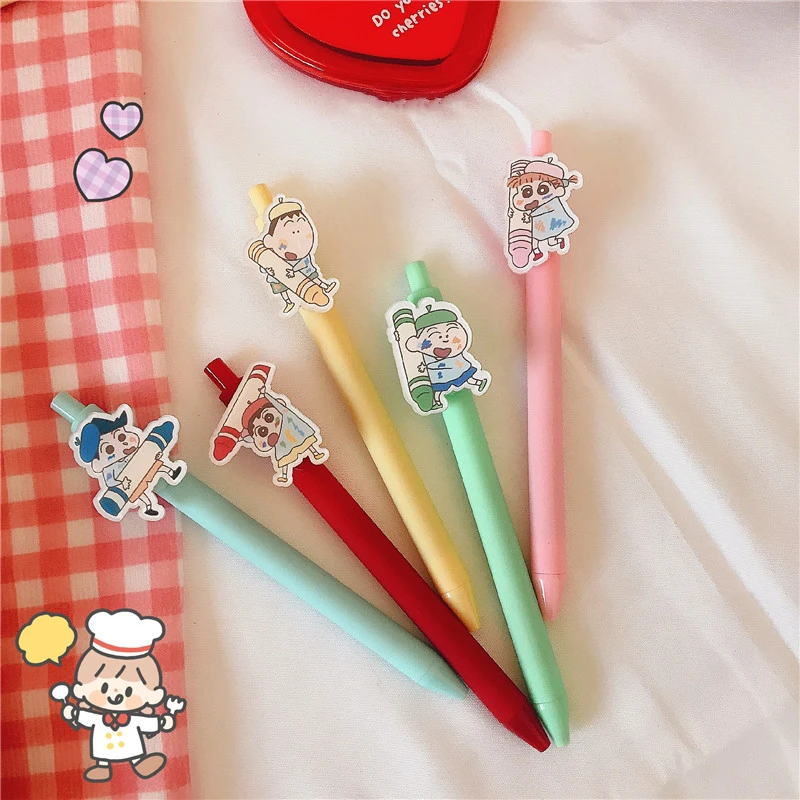 

Аниме Crayon Shin-chan クレヨヨんんちゃん ちゃん Cute мультяшный креативный нейтральный стилус подарок для студентов черная фоторучка оптом