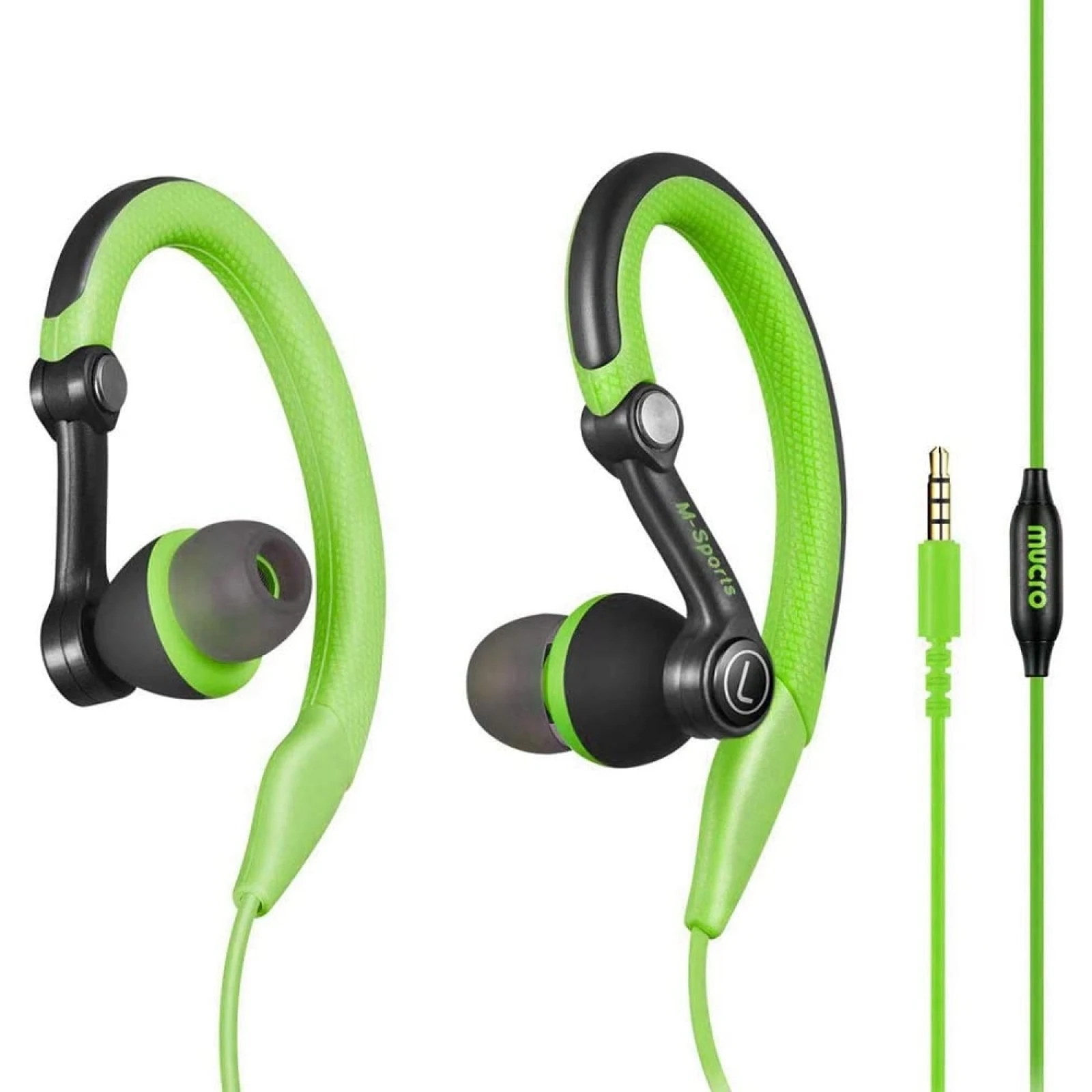 

Mucro MB-232 Running In-Ear Sport Earhook Wired Stereo Headphones for Jogging Gym Earphones with Microphone Workout Headsets