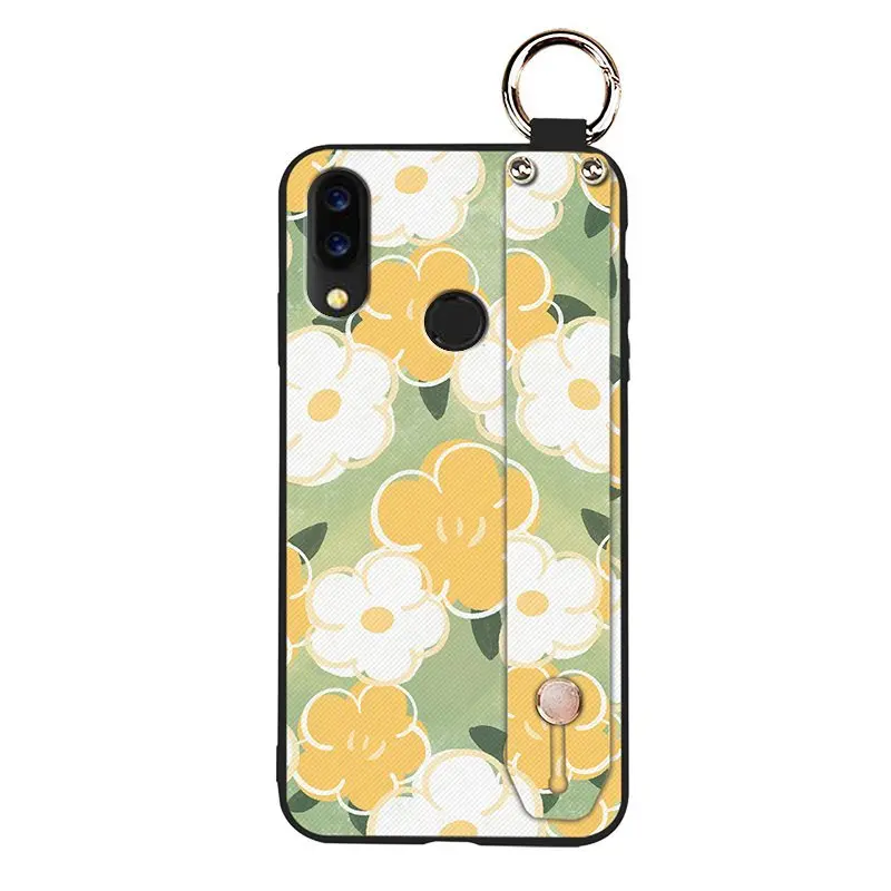 painting flowers silicone phone case for umidigi power soft case ring wrist strap lanyard wristband free global shipping