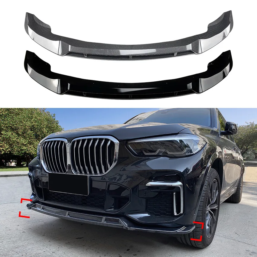 

For BMW X5 G05 M Sport 2019+ Car Front Bumper Lip Splitter Diffuser Lip Body Kit Spoiler