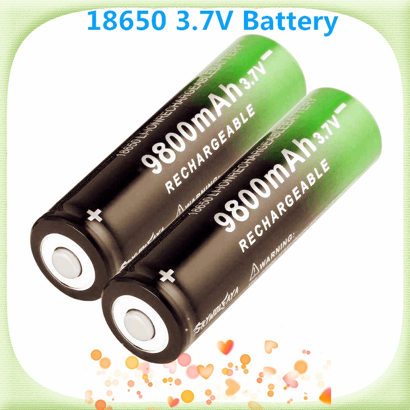 

100% Original 18650 3.7V9800mAh Li-ion Rechargeable Battery for LED Flashlight Toys Mobile Power Supply for Electronic Equipment