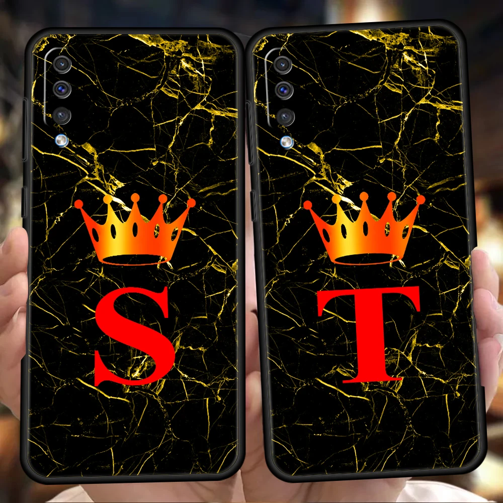 

Marble Letter Phone Case for Samsung Galaxy A42 A22 A12 5G A02 A03 A04 A04S A50 A70 A10 A20 A30 Silicone Cover Shell Capas Bags