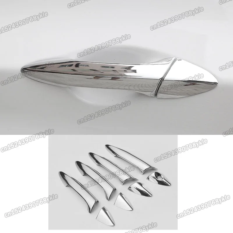

shiny silver car door handle trims protector anti-scratch for hyundai elantra avante 2010 2011 2012 2013 2014 2015 5 i35 sport