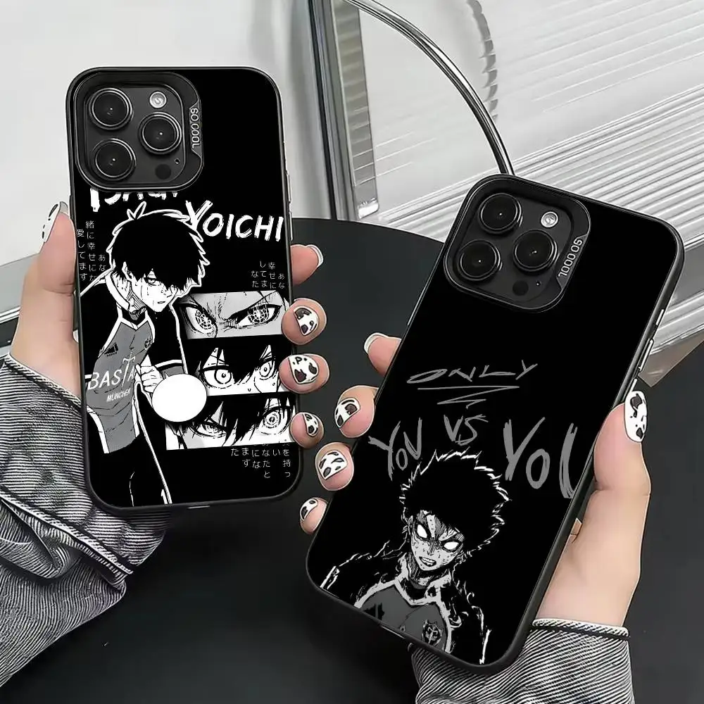 Фото Чехол для телефона Blue Lock Yoichi Isagi для iPhone 17, 16, 15, 14, 13, 12, 11 Plus, Pro Max, XS, цветной серебристый чехол-накладка №1