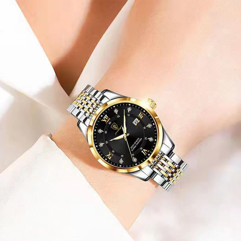 POEDAGAR Women Watches Luxury Fashion Ladies Quartz Watch Waterproof Luminous Date Stainless Stain Wristwatch Girlfriend Gift enlarge