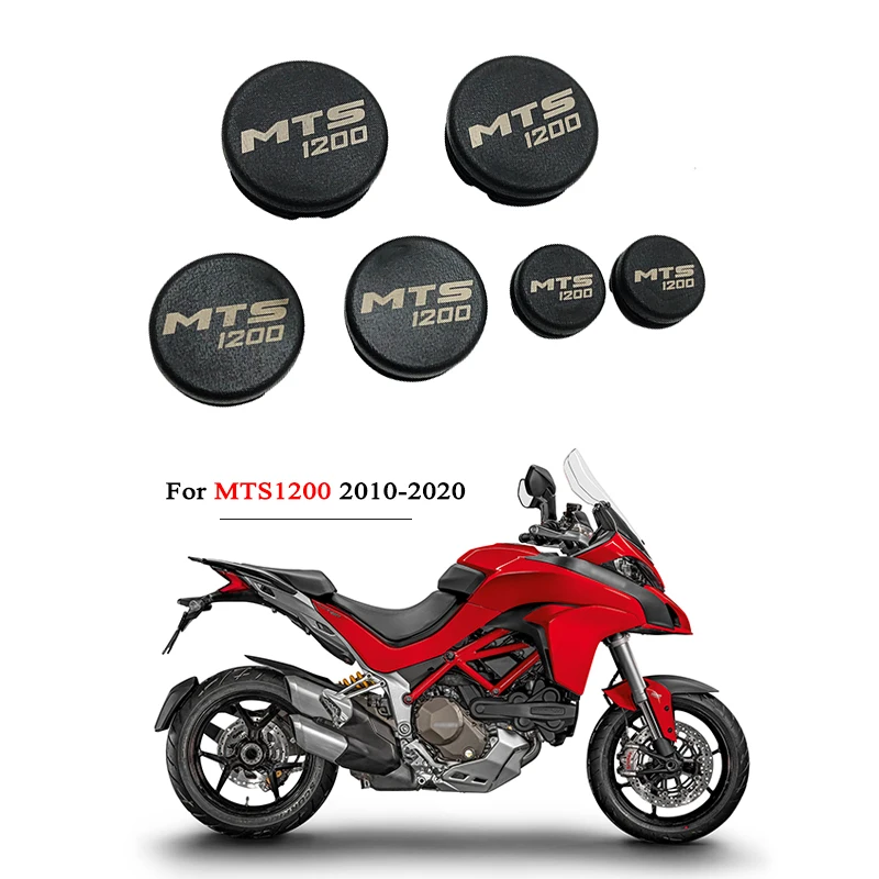 

Motorcycle Frame Hole Cover Caps Plug Decorative Frame Cap Set Fit For Ducati Multistrada 1200/S MTS1200 2010-2020 2017 2019