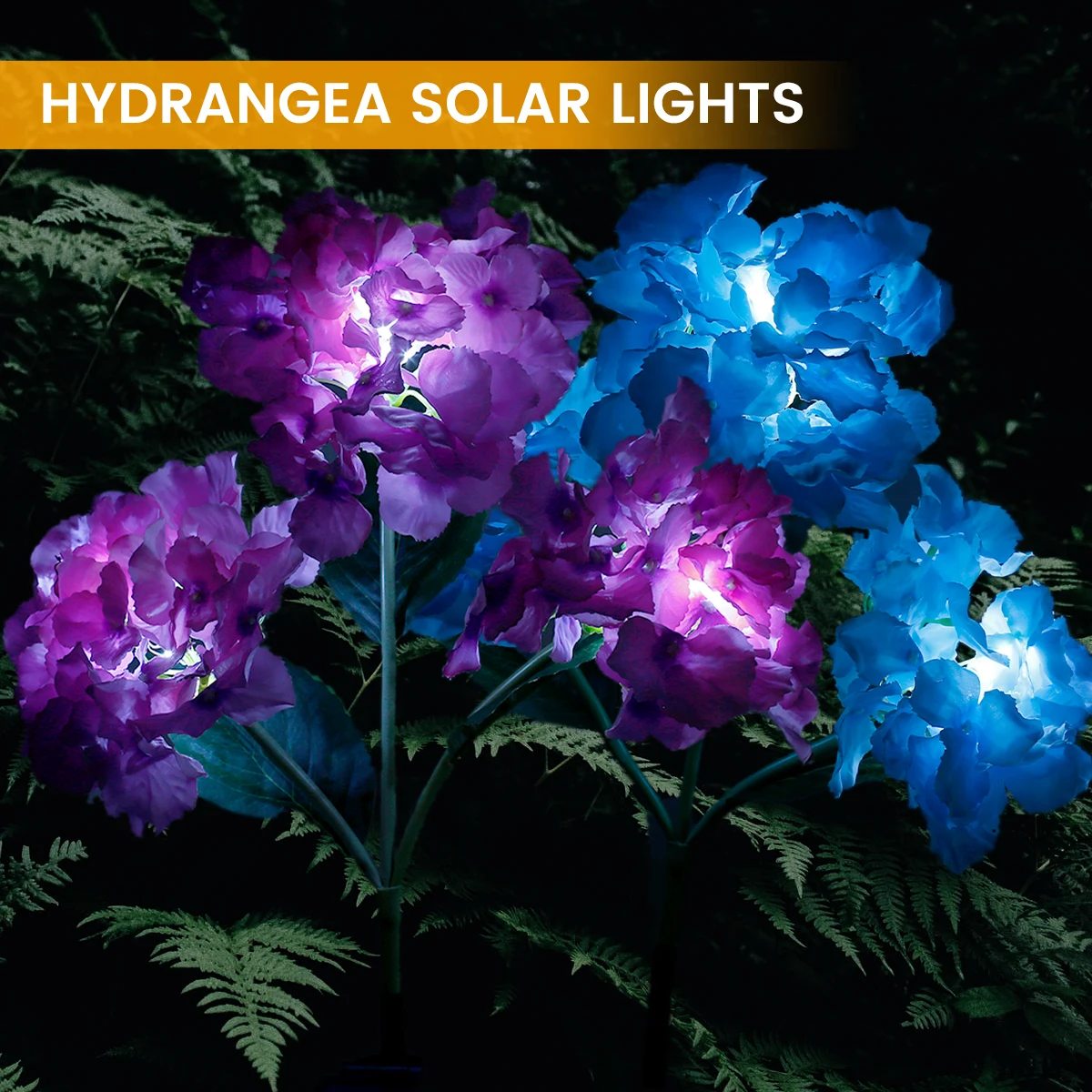 

Hydrangea Flower Light LED Solar 3 Flower Solar Lights Waterproof Solar Hydrangea Lights LED Solar Powered 3 Hydrangea Flower