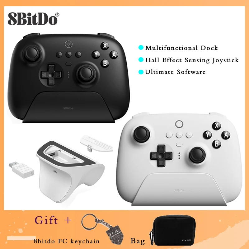 8BitDo Ultimate Wireless Bluetooth Gaming Controller Hall Sensor with Charging Dock for Nintendo Switch PC Windows 10 11 Steam