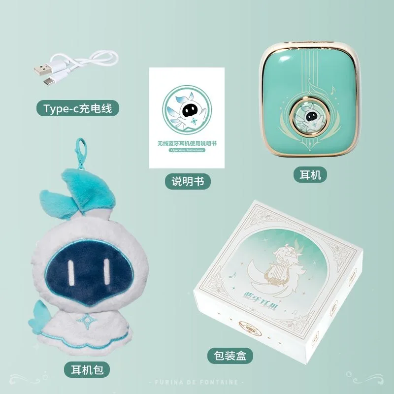 Аниме Bluetooth наушники Venti Genshin ударопрочные подарок милая индивидуальная