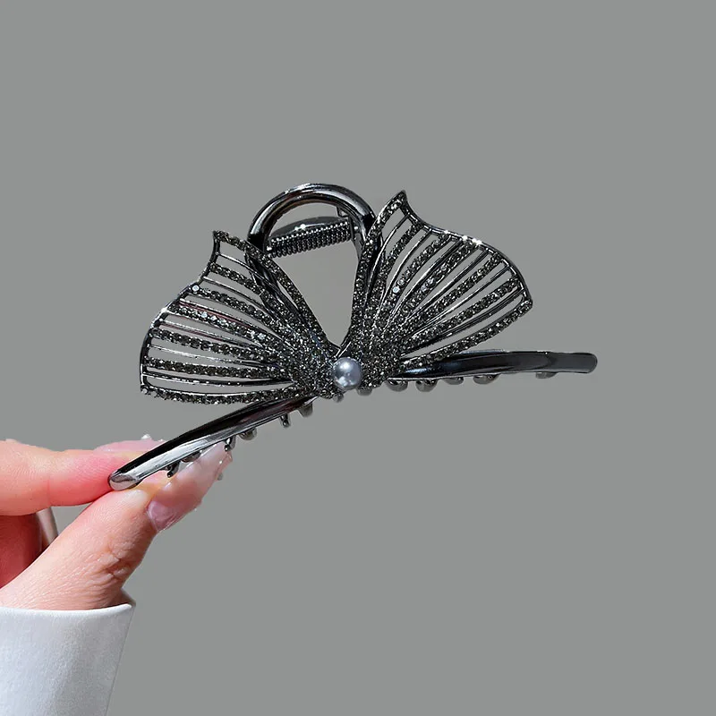 

VANIKA New Bow Alloy Hair Claw Clips Fashion Fishtail Shark Clip Elegant women's Ponytail hair clip headpiece summer accessory