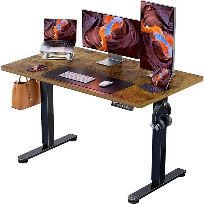 

Height Adjustable Electric Standing Desk, 48 x 24 Inches Sit Stand up Desk, Memory Computer Home Office Desk