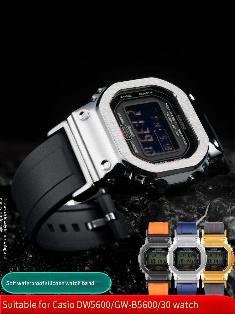 Водонепроницаемый резиновый ремешок для часов Casio G-SHOCK DW5600 DW-5600 GW-B5600 GW-M5610 GA 110 100 120