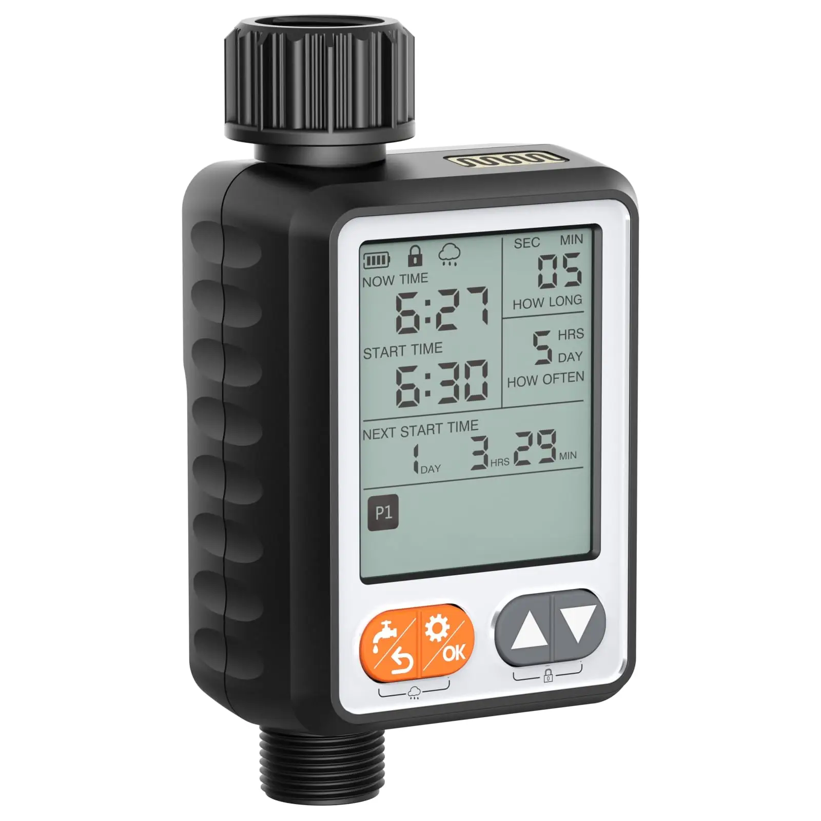 

10-канальный Цифровой Таймер Полива С Распылительной Насадкой, Функцией Задержки И Защитой От Дождя, Водонепроницаемый IP67