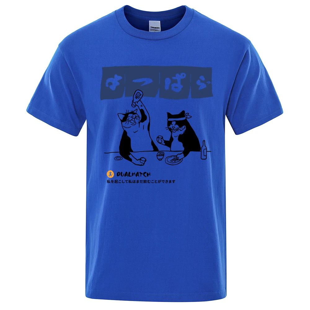 Футболка мужская оверсайз с круглым вырезом модная тенниска из хлопка в стиле