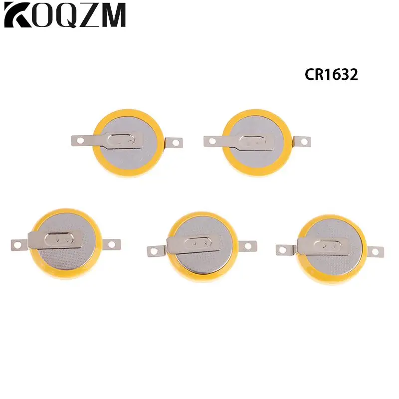 

5Pcs CR1616 1620 1632 3V 50mAh Li-Ion Battery With 2 Pins Solder Pins 180 Degrees For Remote Control Watch Toy Button Battery