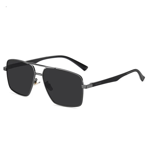 Мужские солнцезащитные очки для вождения, прямоугольные поляризационные очки с защитой UV400, дизайнерские, 2024