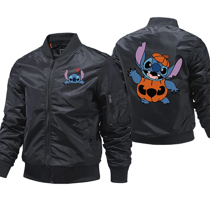 

Повседневная мужская куртка Disney Lilo Stitch, военный жилет, куртка в стиле ретро, мужская одежда