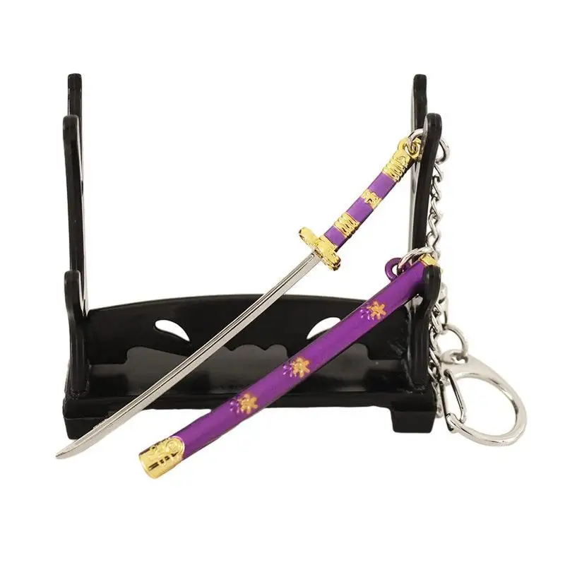 Фото Брелок Enma Katana, 12 см, One Roronoa Zoro OP, периферийные аниме цельный Металлический кусок, меч, оружие, миниатюрное украшение для дома, подарки, игрушки №1