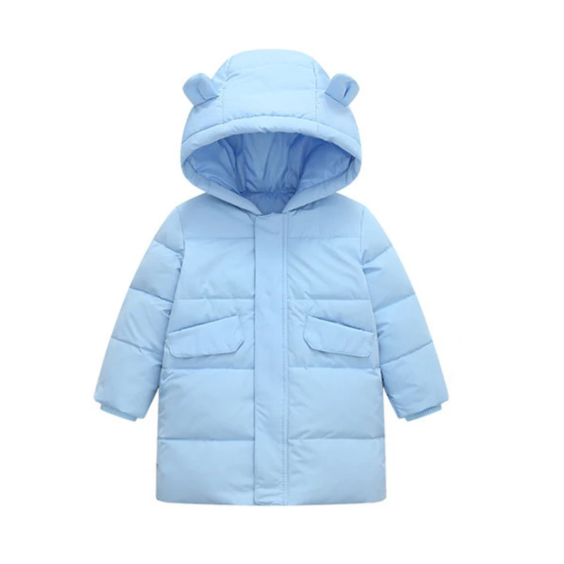 

Children's Down Jacket Winter New Boys and Girls Thick Mid-Length Down Jacket Warm Jacket