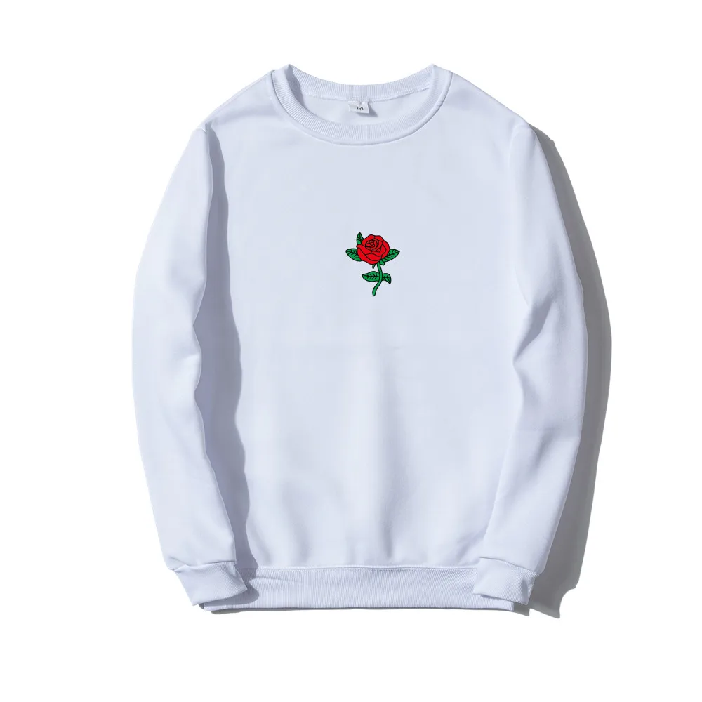 

NEW Men Hip Hop Casual Brief Popular Sweatshirts Fashion Man Streetwear Harajuku Autumn Winter Funny Rose Print Hoodie Clothes