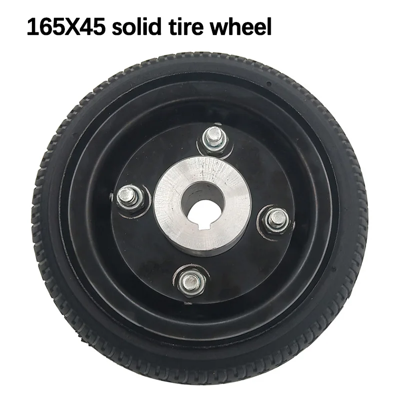 

6.5'' solid tire wheel 165X45 Non-inflatable tyre+ keyway type hub for Gas / Electric Scooter ATV Elderly Mobility Scooter