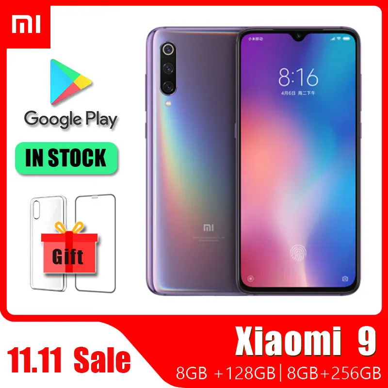 Najtaniej Telefon Komórkowy Xiaomi 9 Smartphone Snapdragon 855 Telefony Komórkowe NFC Telefony Komórkowe Z Androidem Podwójny Aparat Fotograficzny