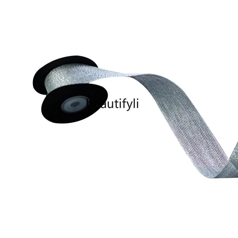 

LBX Silver Silk Gray Linen Texture Luxury Gift Gift Box Packing Ribbon Flowers Floral