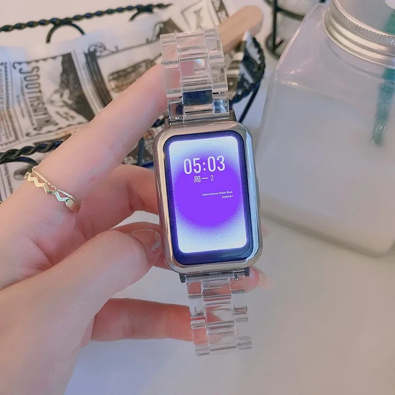 Фото Прозрачный полимерный ремешок для Redmi Watch 6 5 4/Siaomi Band 8 9 Pro, сменный ремешок для женщин и мужчин, браслет №3