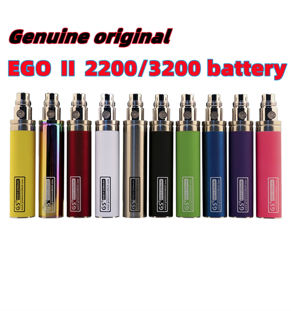 

GS-ego-III/Ⅱ Ego-T 2200mAh 3200mah Battery Electronic Cigarette for CE4 CE5 Evod H2 T3S Atomizer Vape Pen Green Sound Battery