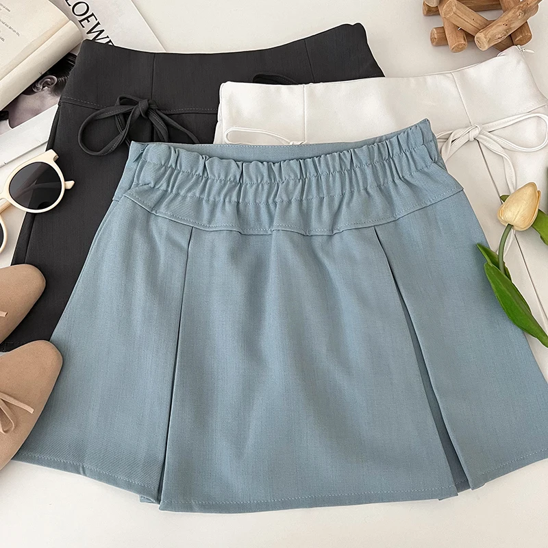 Женская Милая Мини-юбка ITOOLIN С Оборками Трапециевидной Формы Высокой Талией