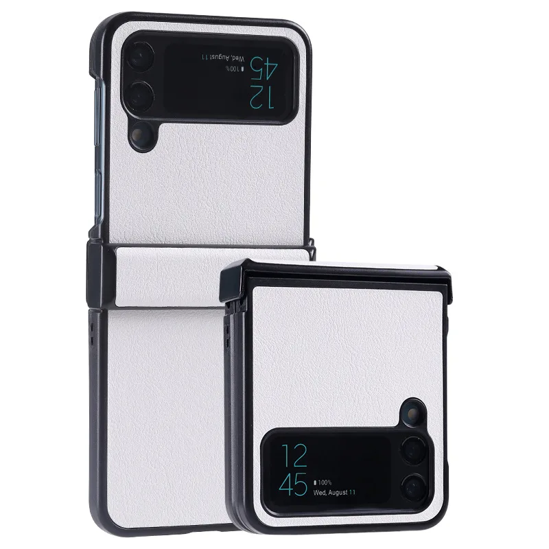 

Чехол для Samsung Galaxy Z Flip4, чехол для телефона с петлями, трехступенчатый полноразмерный Z Flip4, пластиковый жесткий защитный чехол с защитой от п...