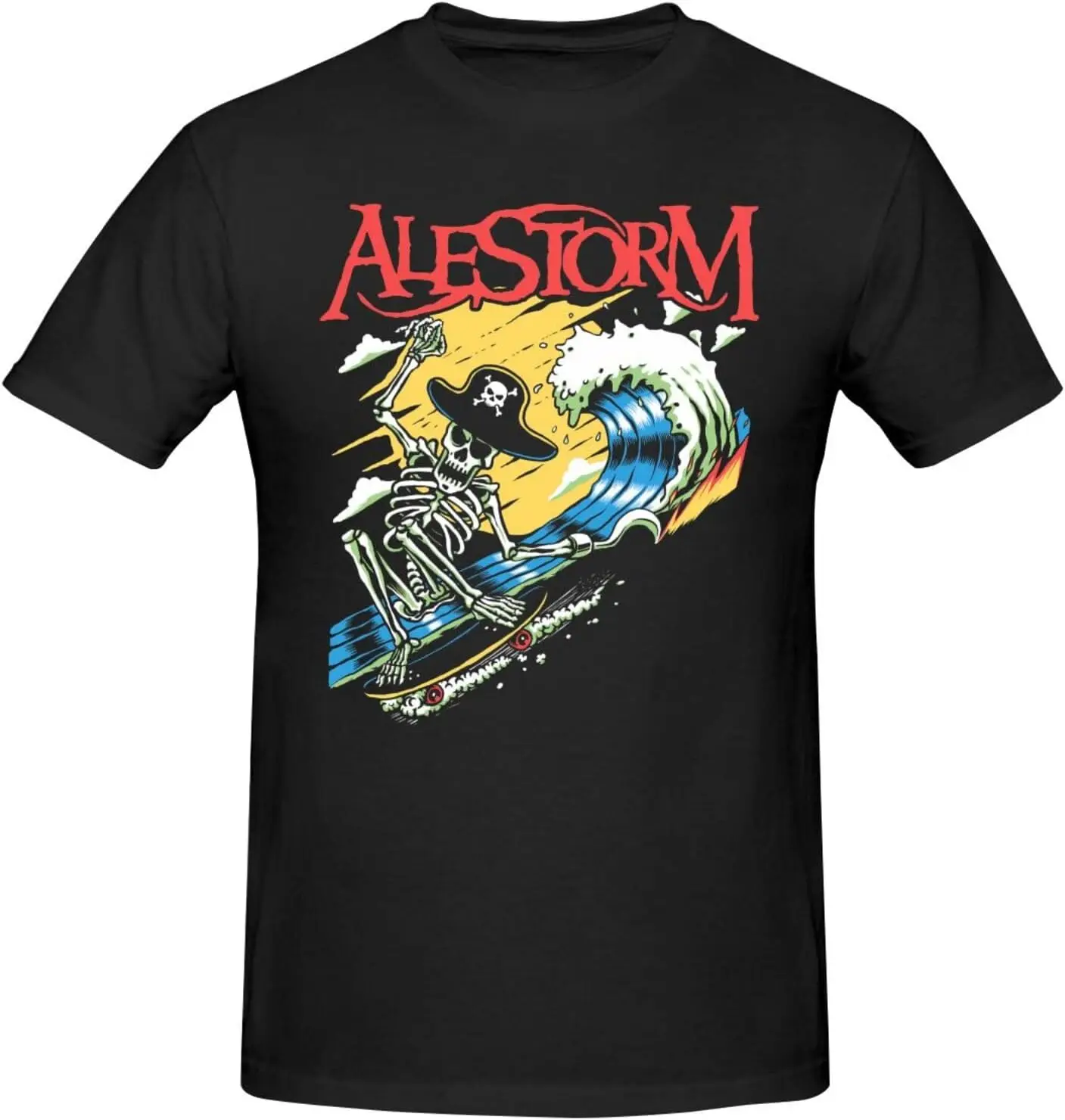 Alestorms Мужская рубашка Топ Модная повседневная дышащая хлопковая футболка с