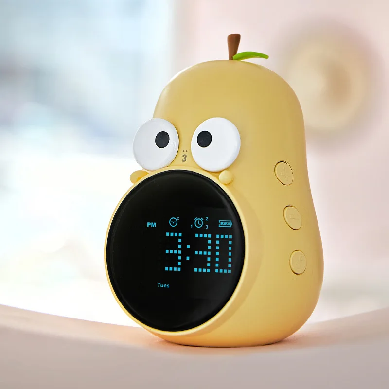 

2023 New Product Yali Intelligent Awakening Expression Alarm Clock Mini Program Creative Cartoon Children Charging Learning Alar