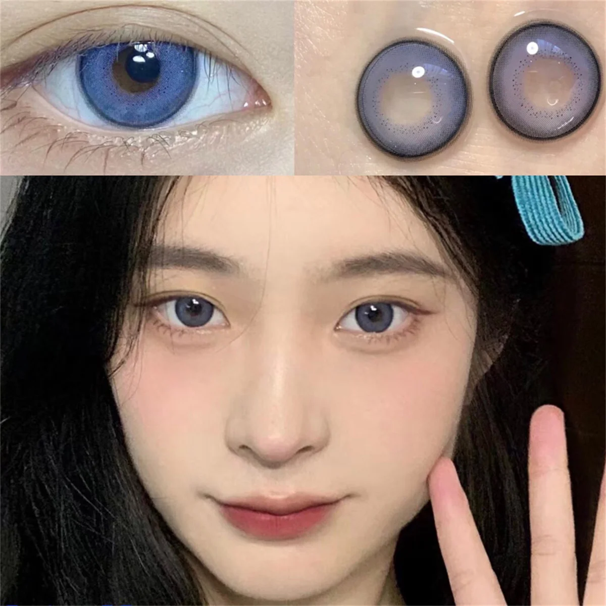 Коричневые цветные контактные линзы Русалка для глаз макияж маленькая красивая