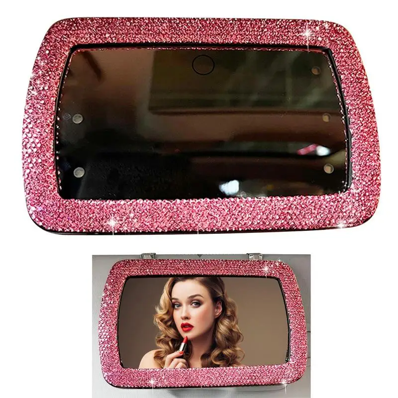 

Car Visor Vanity Mirror Car Makeup Mirror Adjustable Portable Auto Visor Mirror With LED Lights Cosmetic Mirror For Women Car