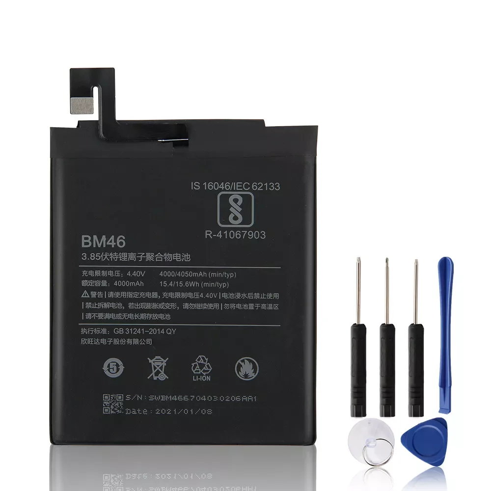 

NEW2022 Replacement Battery For Xiaomi Redmi Note 3 Hongmi Note3 Pro Redrice Note 3 BM46 4050mAh