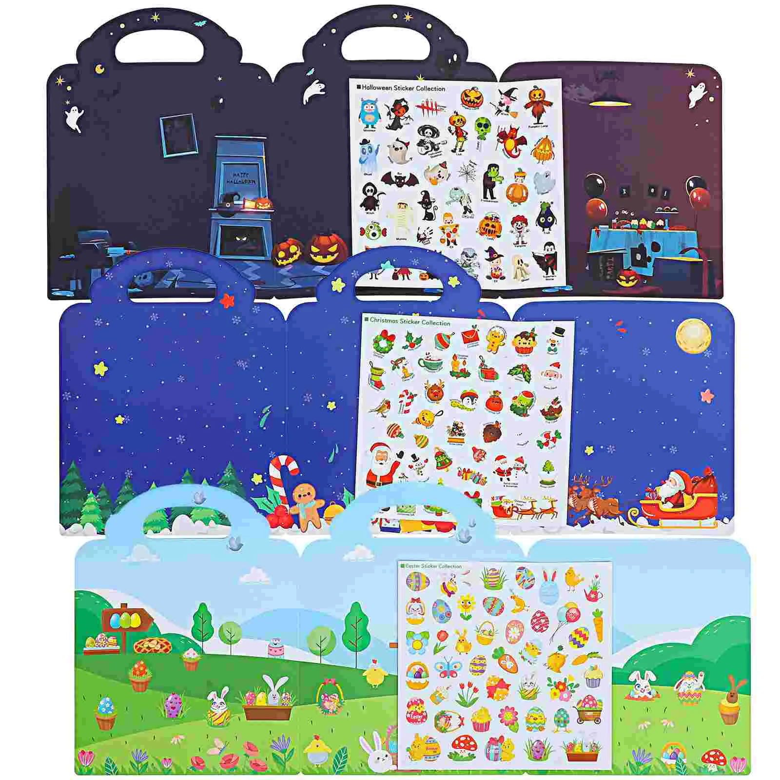 3 комплекта детских наклеек наклейки для детского сада многоразовые книги сделай