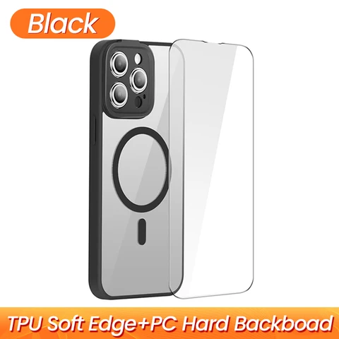 Baseus Магнитный чехол для телефона iPhone 14 Pro Plus 2022 Новый противоударный защитный чехол прозрачный Магнитный чехол